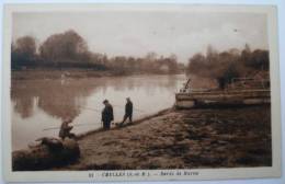 77 : Chelles - Bords De Marne - Animée : Pêcheurs à La Ligne - Chelles