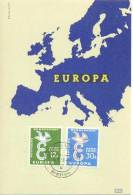 1958 Europa Mi 439-40 / Sc 317-8 / YT 421-2 FDC / PDJ - Storia Postale