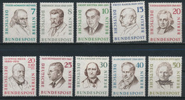 Berlin - Berlinois Célèbres-  YT 144-151* + 153*/  Männer Aus Der Geschichte Berlins Mi.Nr. 163-172* - Unused Stamps