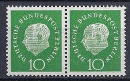 Berlin - Série Courante Heuss (petit Format) YT 163** Paire / Freimarken Heuss (klein) Mi.Nr.183w/183w** - Unused Stamps