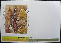 ITALIA ITALY REPUBBLICA 2013 Papa BENEDETTO XVI Cartolina Postale Pontificato ** Pope Benedict XVI MNH Postcard - Maximumkaarten