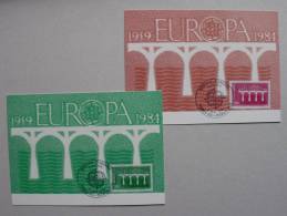 Andorra Frz. 350/1 Maximumkarte MK/MC, EUROPA/CEPT 1984, Brücken - Maximum Cards