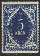 SLOVENIA  -  PORTO WIENA -  5 Kr. Black-blue  - VERIGARJI - **MNH - 1919 - Slovénie