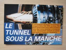 CPM Le Tunnel Sous La Manche Tirage Limité 100 Exemplaires Création Jacques Lardie - Structures