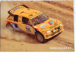 Automobile - CPM : Voiture Rallye - Peugeot 205 Turbo 16 - Paris - Dakar 1987 - Rally's