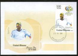 Football Allemagne 2006 Coupe Du Monde FDC Djibril Cissé Guinée Bissau Soccer Germany 2006 World Cup FDC Guinea Bissau - 2006 – Allemagne