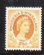 Rhosesia & Nyasaland 1954-56 QE 21/2p Mint - Rhodesien & Nyasaland (1954-1963)