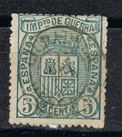 Sello 10 Cts Impuesto Guerra 1875, Fechador CIUDADELA (Menorca), Num 154 º - War Tax