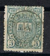 Sello 10 Cts Impuesto Guerra 1875, Fechador CIUDADELA (Menorca), Num 154 º - Impuestos De Guerra