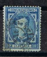 Sello 10 Cts Alfonso XII 1876, Fechador LA GUARDIA (Pontevedra), Num 175 º - Usati