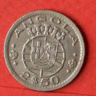 ANGOLA  2,5  ESCUDOS  1953   KM# 77  -    (1456) - Angola