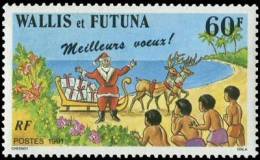 Wallis Et Futuna 1991 - Père Noël, Meilleurs Voeux - 1v Neufs // Mnh - Nuovi