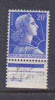 FRANCE N° 1011B 20F BLEU TYPE MULLER POINT A L'OREILLE NEUF SANS CHARNIERE - Unused Stamps