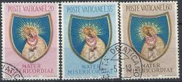 1954 VATICANO USATO ANNO MARIANO - VTT001-3 - Used Stamps