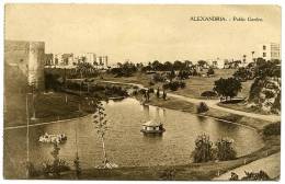 EGYPTE : ALEXANDRIA - PUBLIC GARDEN - Alexandrië