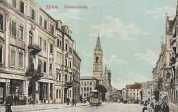 AK Zittau Bahnhofstraße Color Gelaufen 1.5.1910 - Zittau