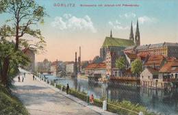 AK Görlitz Neissepartie Mit Altstadt Und Peterskirche Color Nicht Gelaufen - Goerlitz