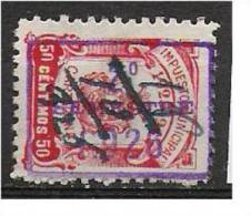 1942-UNICO PARA VENTA CARTAGENA HABILITADO SOBRECARGADO,SELLO LOCAL AÑO 1925 CON HABILITACION CON SOBRECARGA PARA 1926,5 - Steuermarken