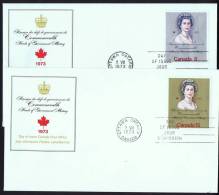 1973  Royal Visit Sc 620-21 On 2 FDCs - 1971-1980