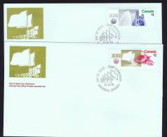 1976  Montreal Olympic Games Montreal Landmarks  Sc 687-88  On 2 FDCs - 1971-1980