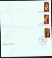 1978  Christmas Issue  - Madonnas  Sc 773-75  On 3 FDCs - 1971-1980