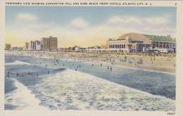 New Jersey Atlantic City Panoramic View Showing Conventional Hall And Some Beach Front Hotels - Atlantic City