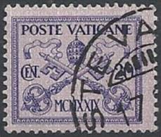 1929 VATICANO USATO CONCILIAZIONE 20 CENT - VTU003-8 - Gebraucht