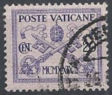 1929 VATICANO USATO CONCILIAZIONE 20 CENT - VTU003-12 - Usati