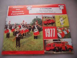 Calendrier  Pompiers 1977  Alençon  Orne - Grand Format : 1971-80