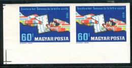 HUNGARY - 1959.Imperforated Pair - Intl.Letter Writing Week/copy Of Corner  MNH!! Mi 1628B. - Neufs