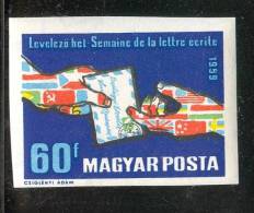 HUNGARY - 1959.Imperforated Stamp - Intl.Letter Writing Week MNH!! Mi 1628B. - Nuevos
