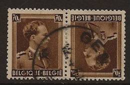 BELGIUM 1936 70c Tete-beche SG 745 U OC164 - 1934-1935 Léopold III