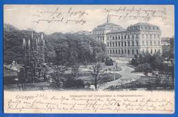 Deutschland; Erlangen; Schlossgarten Mit Collegienhaus Und Emigrantenbrunnen; 1908 - Erlangen