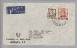 Motiv Consulat Botschaft Consulat Of Switzerland Wellington No-2 1928-01-29 - Lettres & Documents