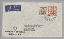 Motiv Consulat Botschaft Consulat Of Switzerland Wellington No-2 1928-01-29 - Cartas & Documentos