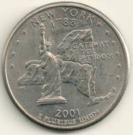 USA 25 Cent 2001 P  New York KM #318 - 1999-2009: State Quarters