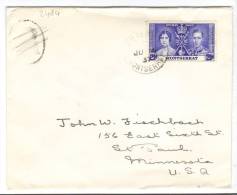 VER2484 - MONTSERRAT 1937 , Incoronazione Lettera Per Gli USA - Montserrat