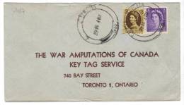 VER2487 - CANADA' 1956 , Affrancatura Mista Con UK - Cartas & Documentos