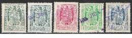 2087-LOTE FISCALES AÑO 1940 DIFERENTES PARA FACTURA 10,00€ DICTADURA FRANCO FRANQUISMO - Revenue Stamps