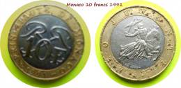 MONACO 10 Francs 1991 - 1960-2001 Nouveaux Francs