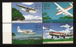 Palau 1985 N° PA 10 / 3 ** Avions, Service Postal Aérien, Catalina, Super Cloudmaster, Albatros, Douglas, Hydravions - Palau