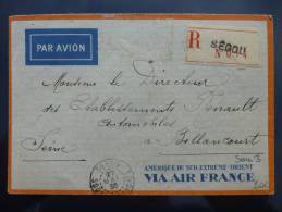 AFFRANCHISSEMENT SUR LETTRE PAR AVION DE SEGOU SOUDAN 1935 => FRANCE   COVER BRIEFE BELEGE  SEUL AOF - Autres & Non Classés