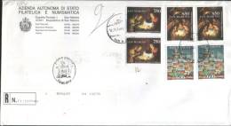 San Marino 1993 Busta FDC Natale Christmas (paesaggio Innevato E Quadri Di Van Honthorst) ° VFU - Usati