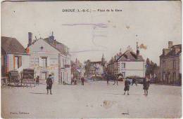 41. DROUE . PLACE DE LA GARE . CAFE RESTAURANT H. MICHELON. CHEVAL. ANIMATION. - Droue