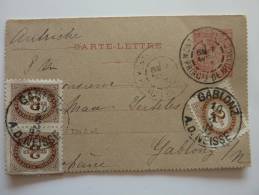 CARTE LETTRE 15ç DE MONACO 1897 ADRESSE AN AUTRICHE ET TAVEE A 9 KREUZER COVER BELEGE - Sonstige & Ohne Zuordnung