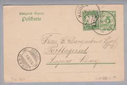 Heimat DE RP Kusel 1909-09-08 GS + Nach Lugano CH - Ganzsachen