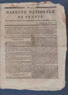 GAZETTE NATIONALE DE FRANCE 4 12 1795 - AMERIQUE - HAMBOURG AIX LA CHAPELLE MAYENCE MANHEIM - BÂLE FILLE LOUIS XVI ... - Journaux Anciens - Avant 1800
