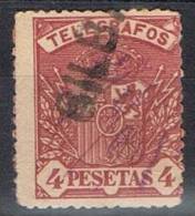 Sello 4 Pts Carmin Telegrafos 1901, Lineal BILBAO, Num 37 º - Telegrafi