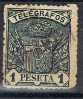 Sello 1 Pts Azul Telegrafos 1901, Lineal SANTANDER, Num 36 º - Telegrafen