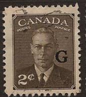 CANADA 1950 2c Sepia KGVI Official SG O179 U RU176 - Sobrecargados